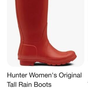 Hunter Women's Tall Red Waterproof Boots